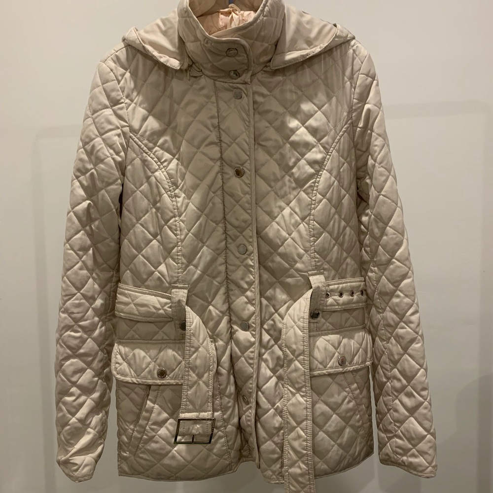 Laundry-Shelli Segal Quilted Jacket Removable Hood - Picture 2 of 12
